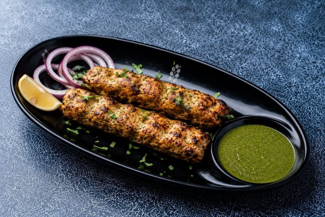 Seekh kebab off the grill