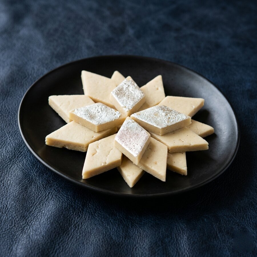 Kaju katri, cut into diamonds