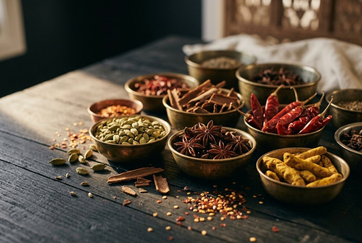 Whole spices before grinding